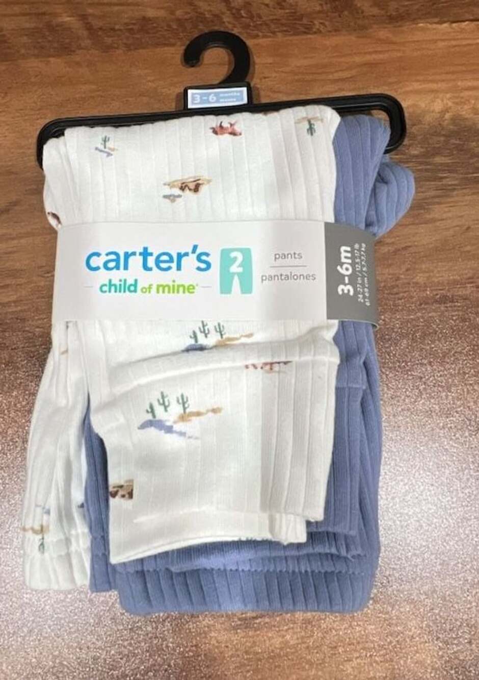 Carter's Child of Mine Infant 2-Pack Ribbed Pants Size 3-6M